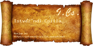 Istvándi Csilla névjegykártya