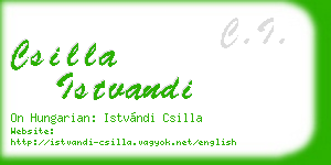 csilla istvandi business card