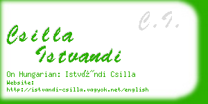 csilla istvandi business card